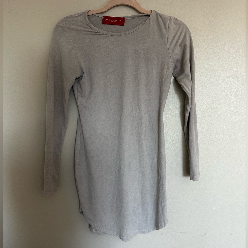 Akira | long sleeve velour dress